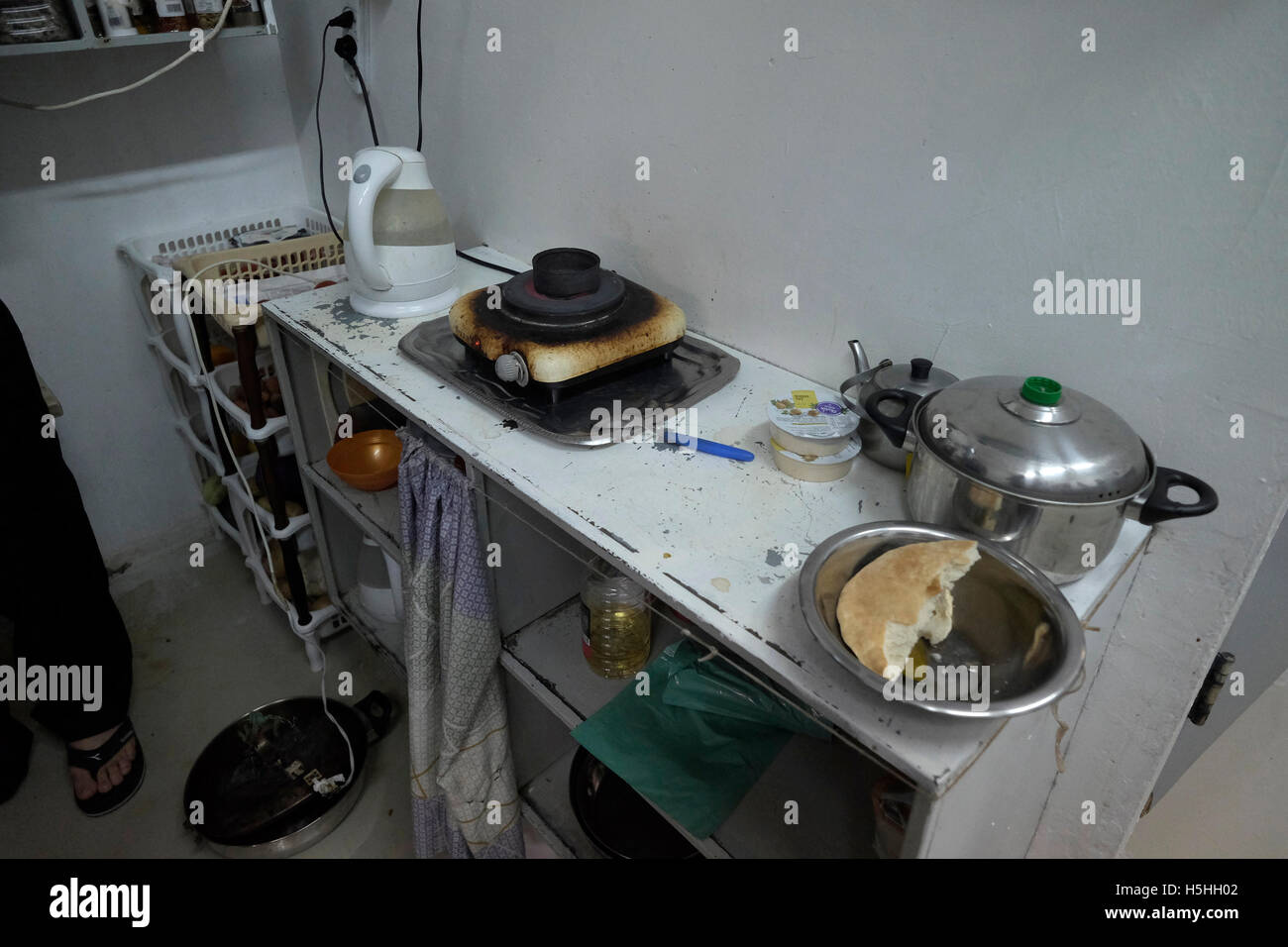 A kitchen inside a prison cell in Israel Stock Photo Alamy