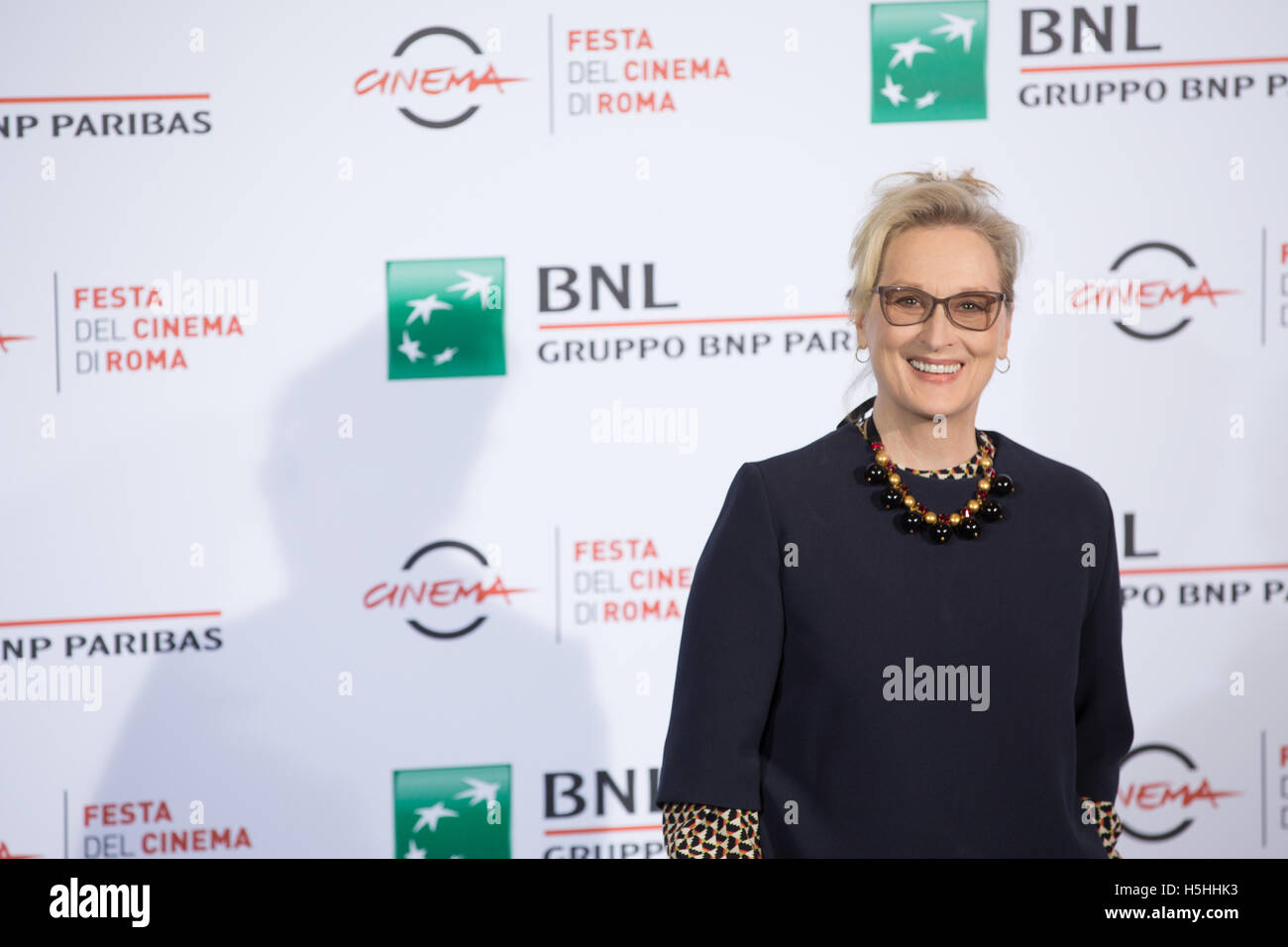 Meryl Streep at photocall in Rome film festival 2016 for the film Florence Stock Photo