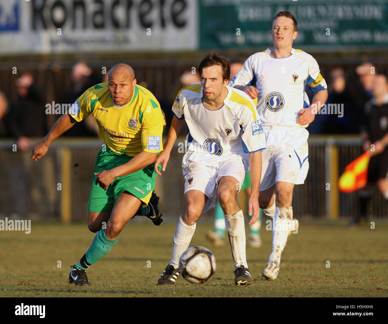 Che Stadhart in action for Thurrock - Thurrock vs AFC Wimbledon - Blue Square Conference South at Ship Lane, Purfleet, Essex - 21/02/09. Stock Photo