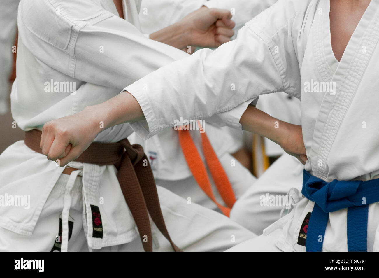 Children at Karate Class Stock Photo