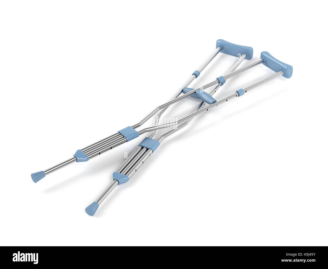 Underarm crutches on white background Stock Photo Alamy