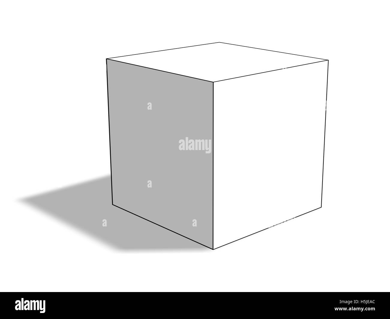 Blank white box with shadow Stock Photo Alamy