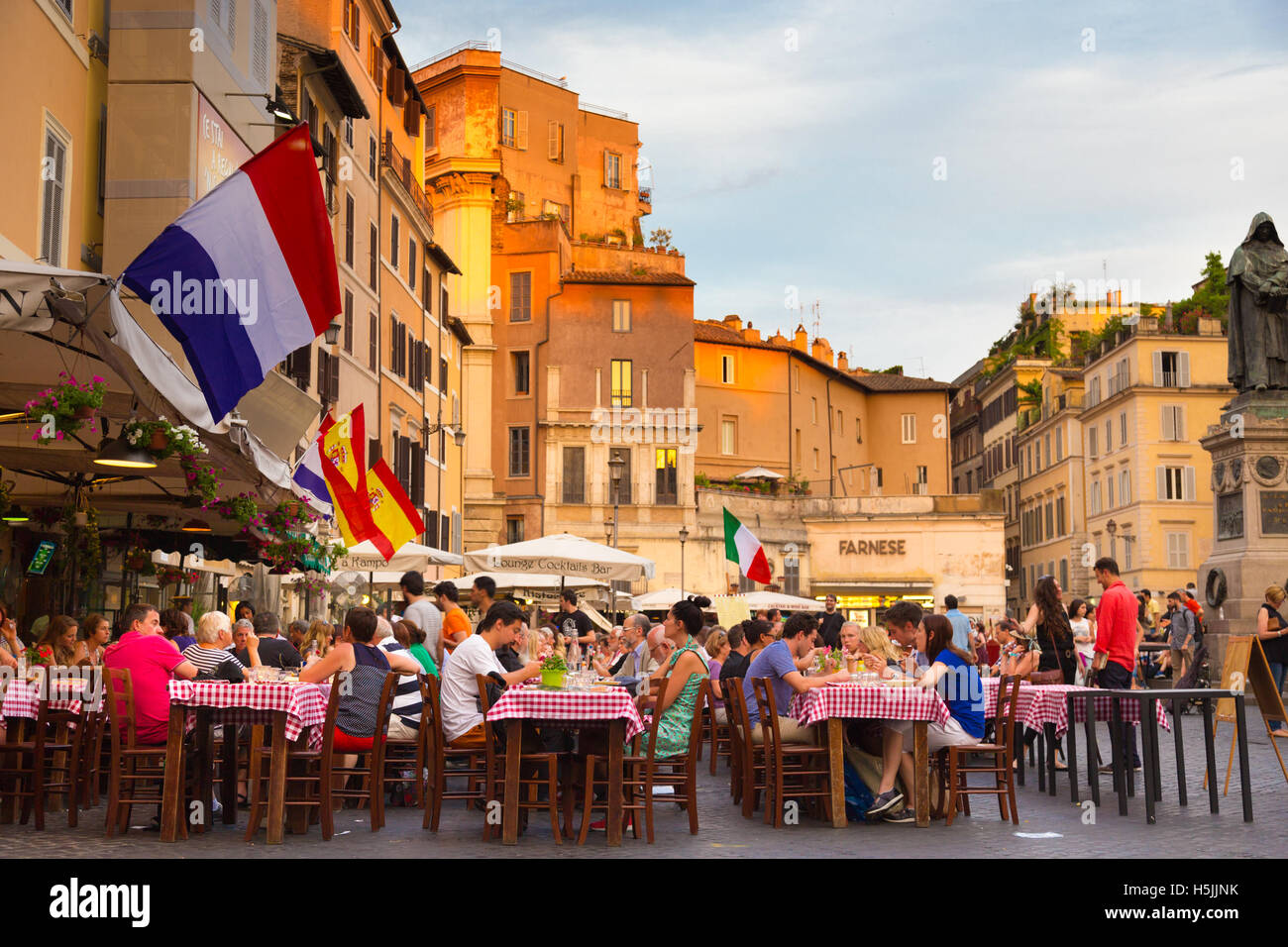 Piazza Campo De Fiori in Rome, Italy Stock Photo - Alamy