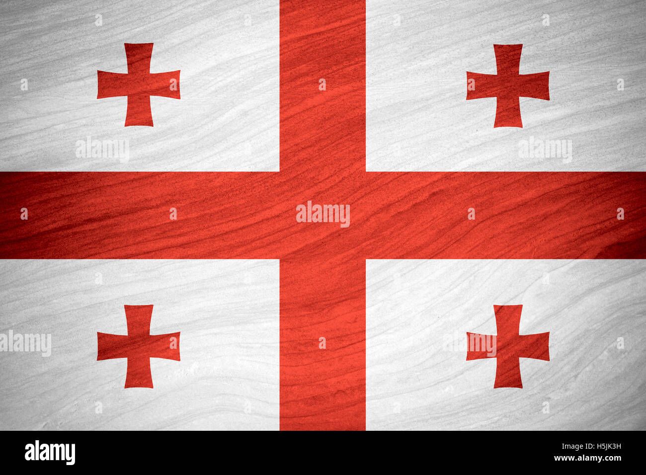 flag of Georgia or Georgian banner on abstract background Stock Photo