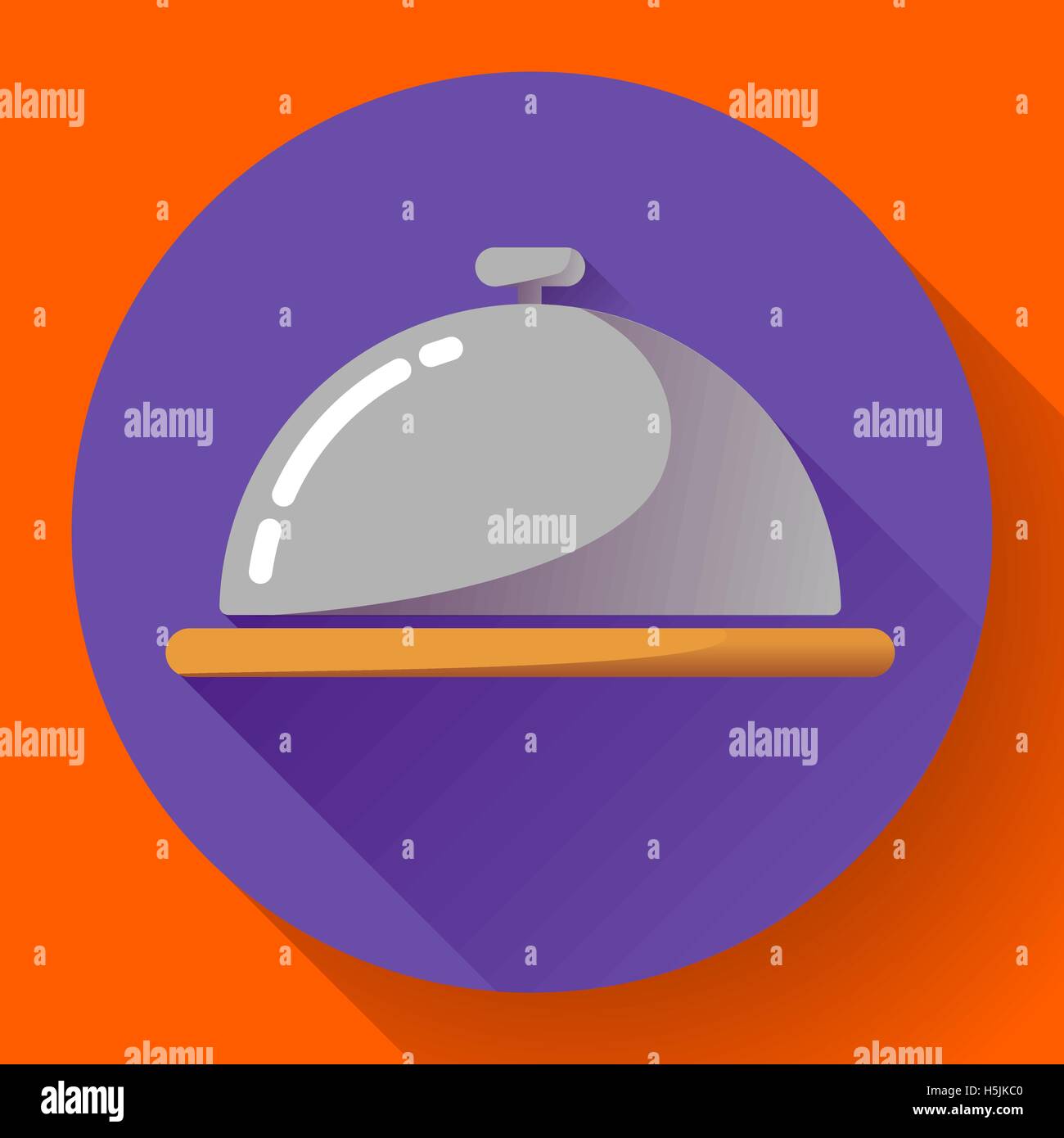 Restaurant cloche .vector icon Stock Vector