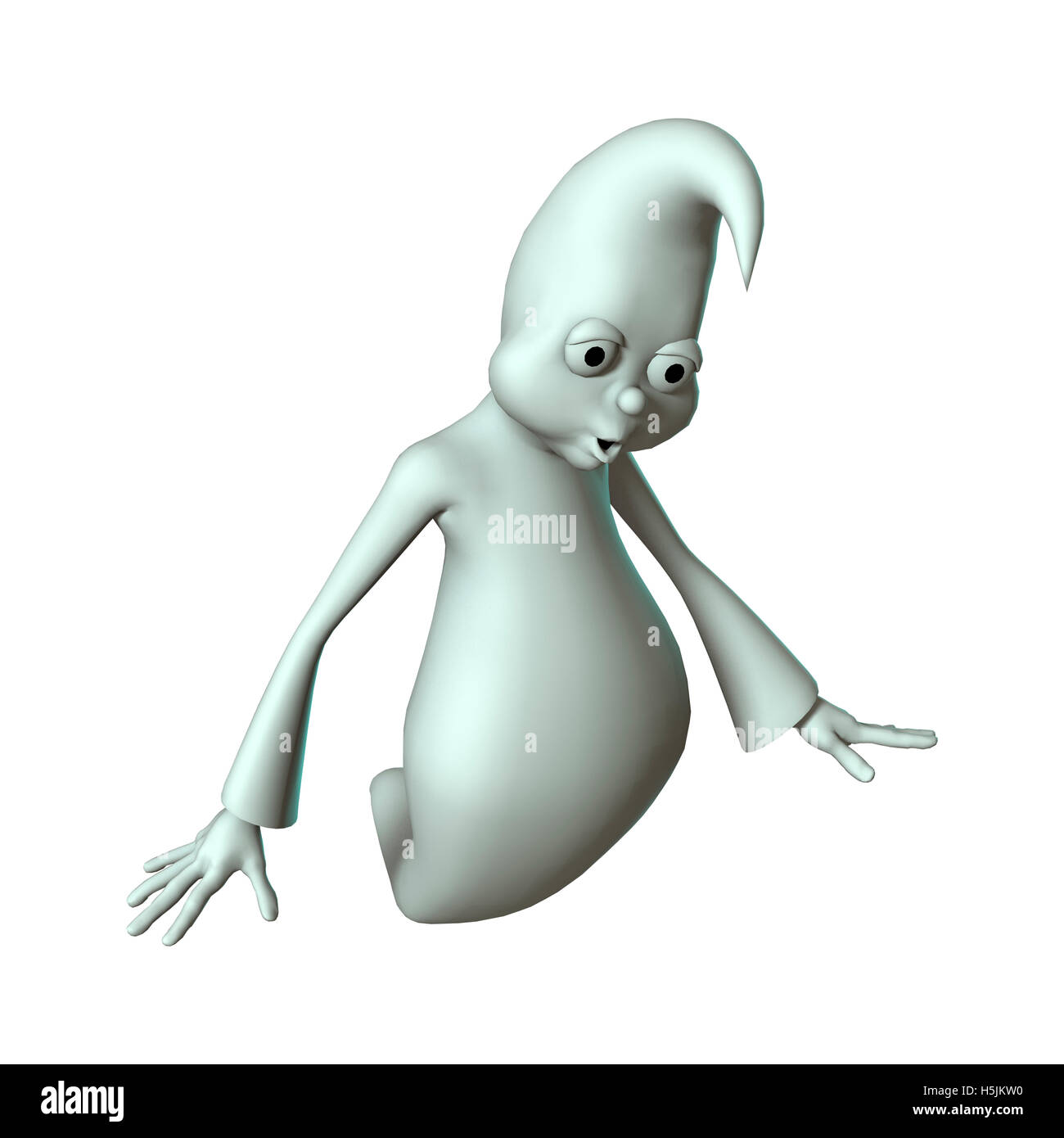 3D rendering of a Halloween ghost isolated on white background Stock ...