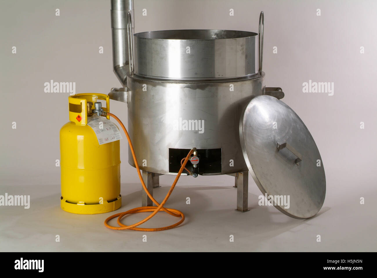 Industrial gas pot to cook food and boil Stock Photo Alamy