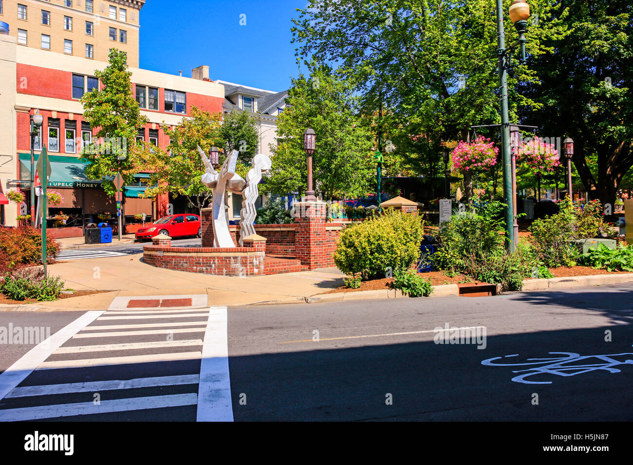 Pritchard Park in downtown Asheville NC Stock Photo - Alamy