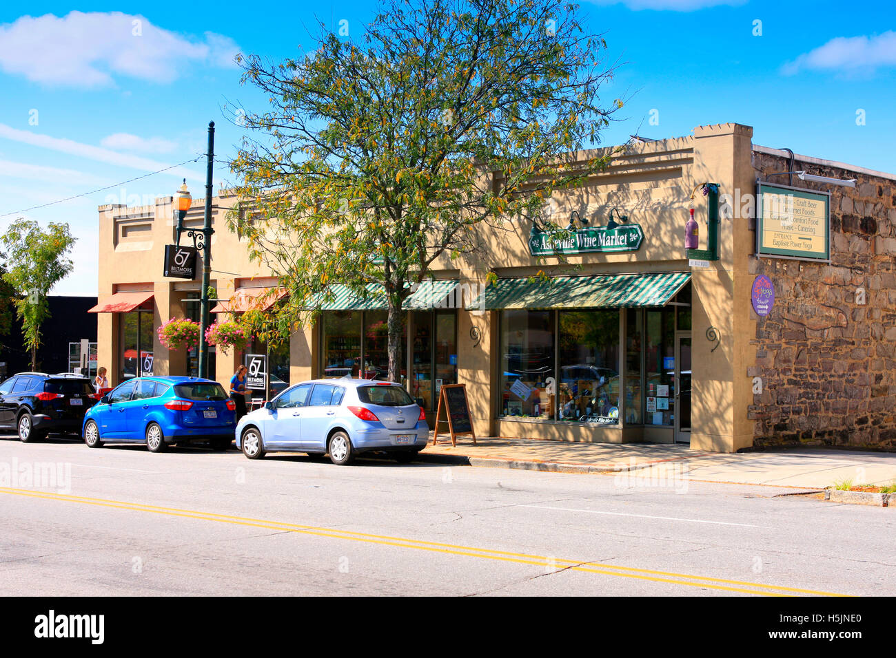 67 Biltmore and the Asheville Wine Market stores on Biltmore Ave in