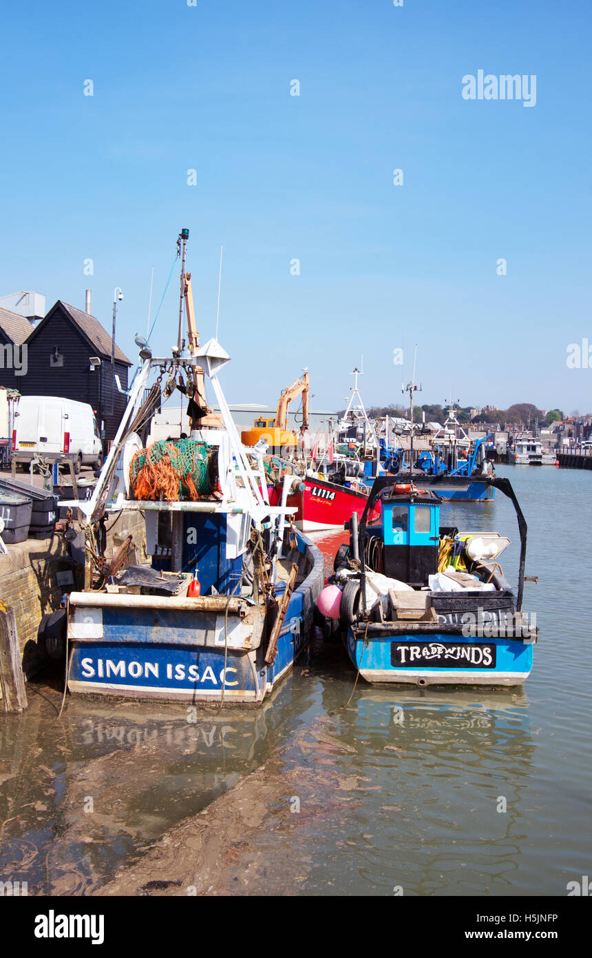 Whitstable, Kent, Whitstable Harbour, Fishing Boat, England Stock Photo
