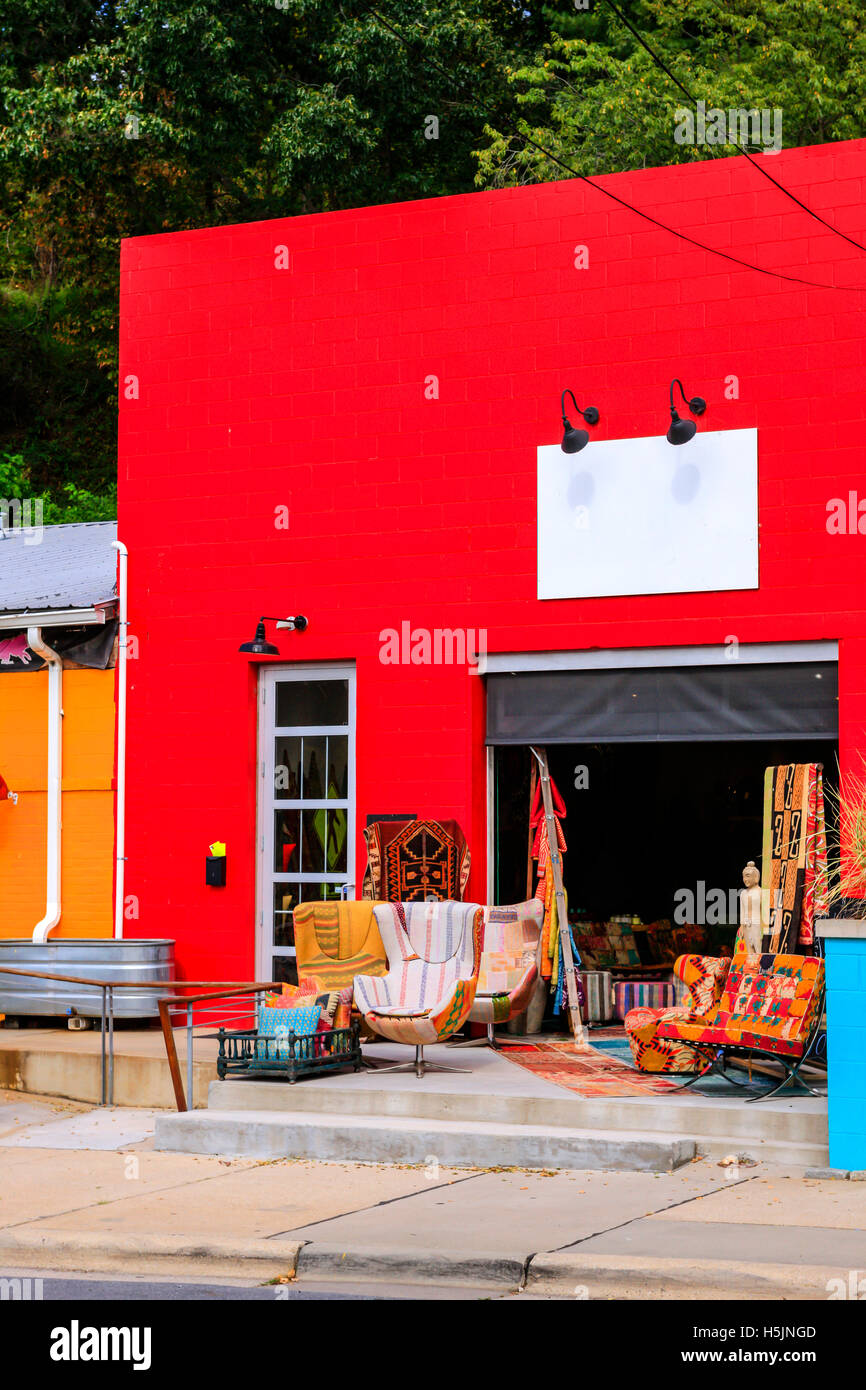 Eclectic furnishings, part of the reutilized warehouse buildings on