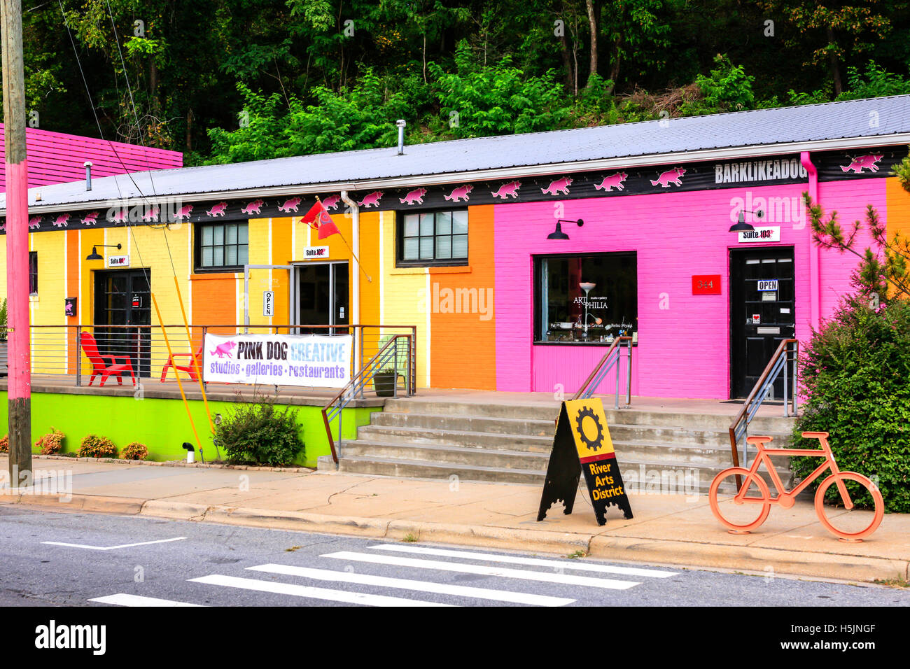 Asheville carolina arts district hires stock photography and images