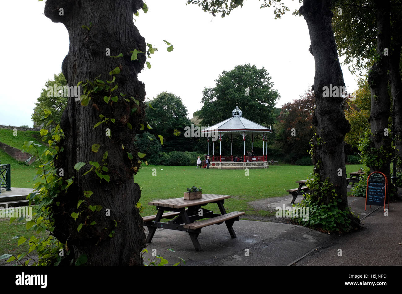 dane john gardens in the city of canterbury east kent uk october 2016