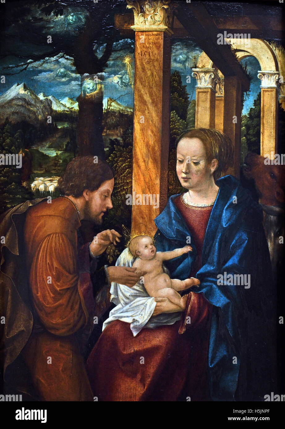 Birth of Christ 1511 Hans Burgkmair 1473-1531 German Germany Stock Photo