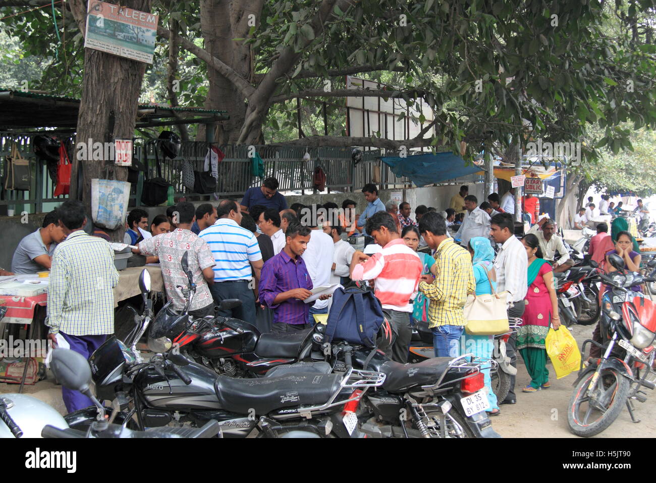 Public notaries outside Mehrauli Registrar Office, Delhi, India, South Asia Stock Photo Alamy