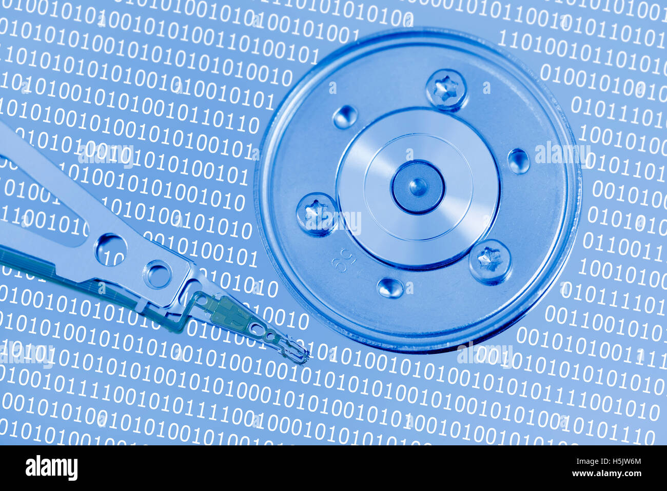 Computer Hard Disk Drive with Binary numbers Stock Photo - Alamy
