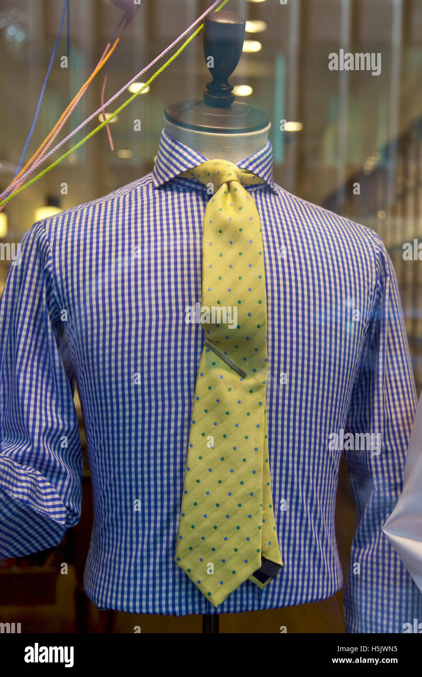 Clothing store, shirt and tie, NYC Stock Photo Alamy