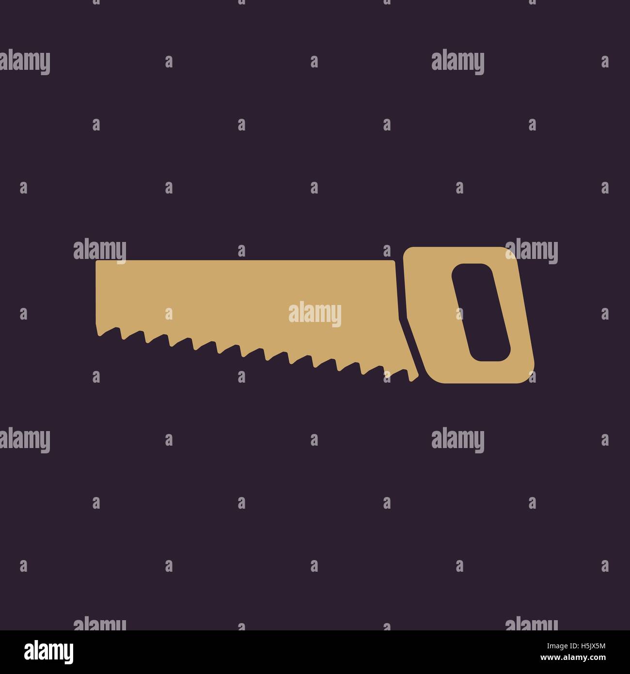 The saw icon. Saw symbol. Flat Stock Vector