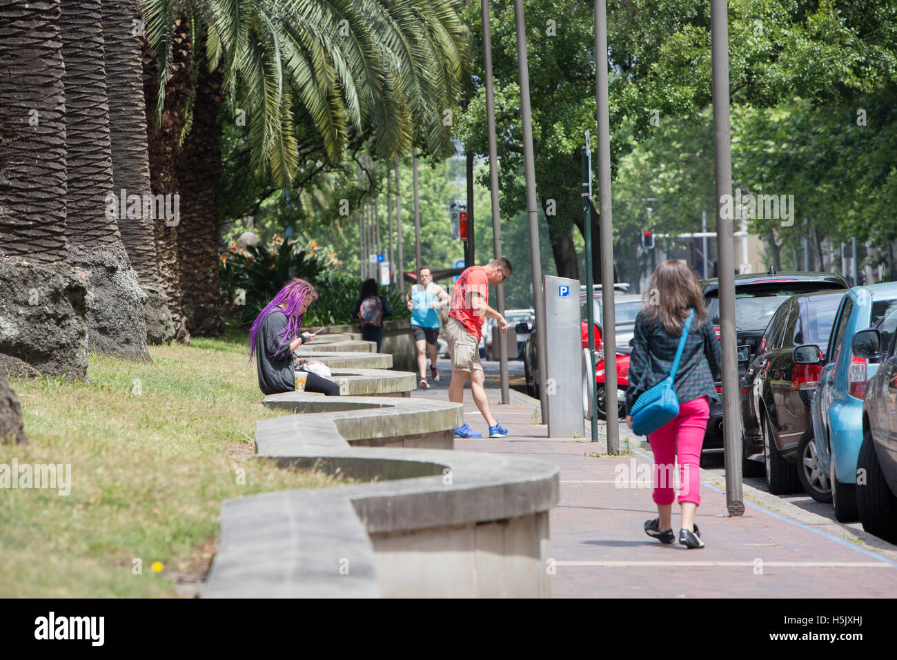 view along Macquarie street in Sydney city centre, new south wales,australia Stock Photo