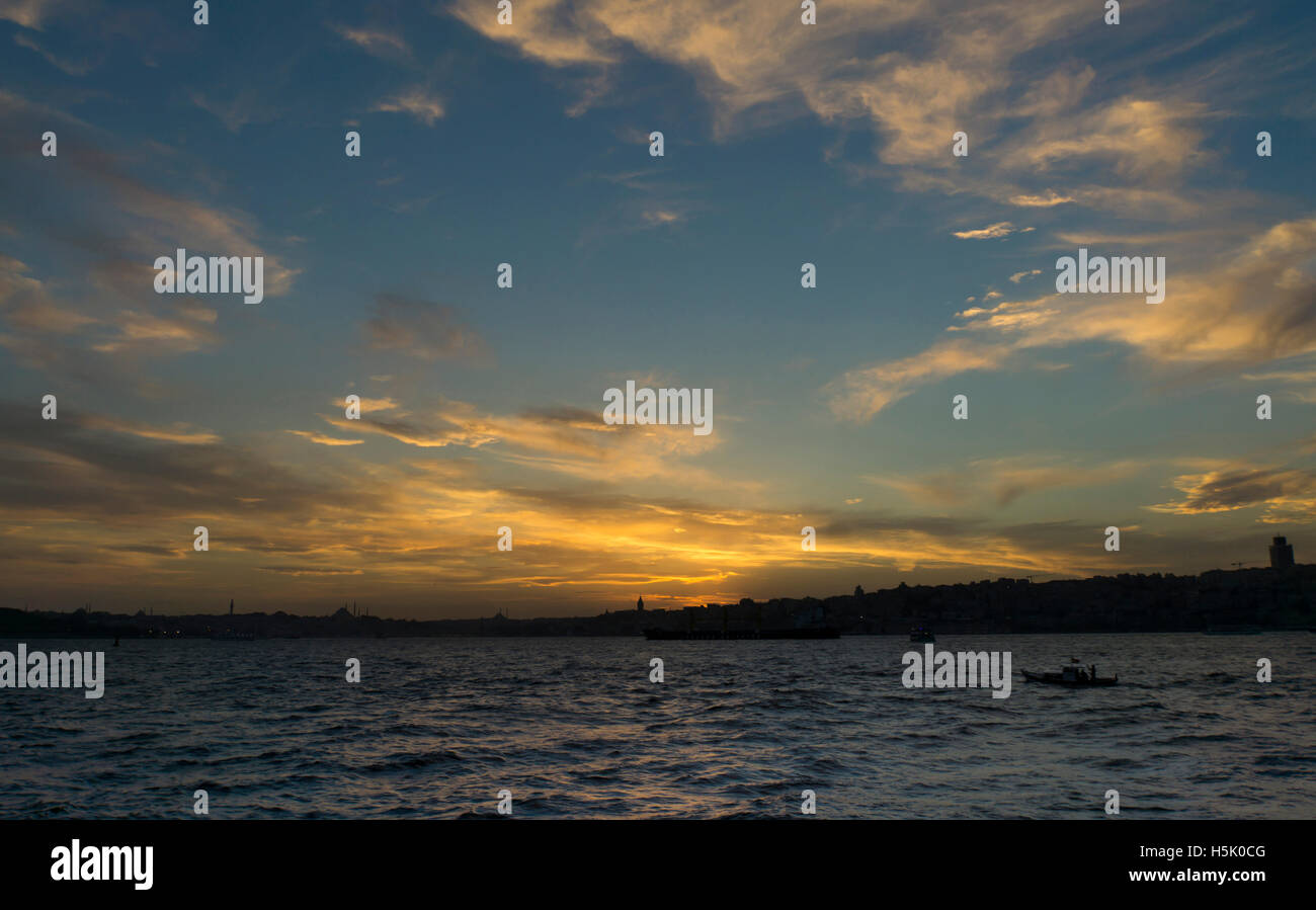 a view of istanbul city from the sea Stock Photo