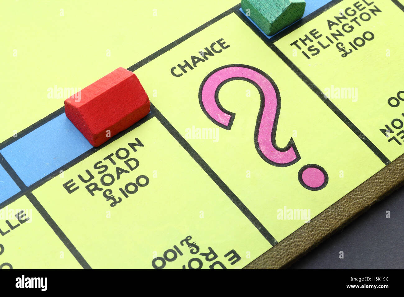 Vintage British Monopoly board (Euston Road and Chance) circa 1940