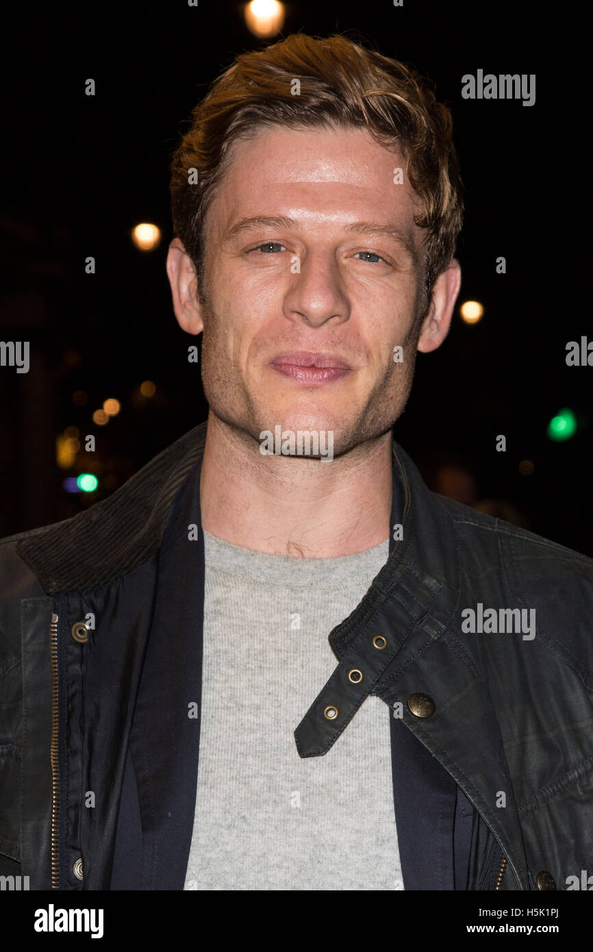 London, UK. 20 October 2016. British actor James Norton attends the Sheraton Grand London Park Lane launch party. Stock Photo
