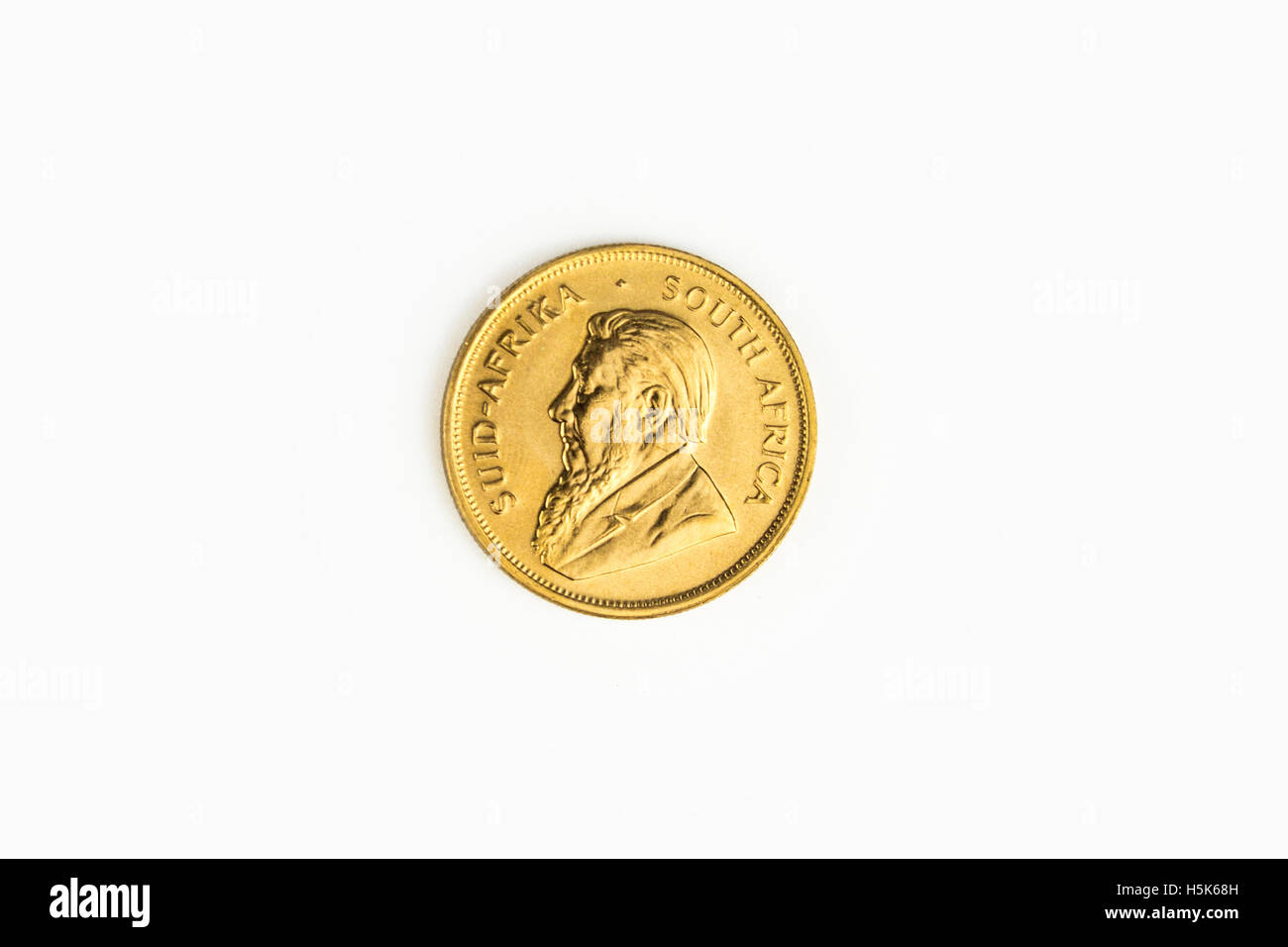 1 OZ gold coin - Krugerrand gold  coin Stock Photo