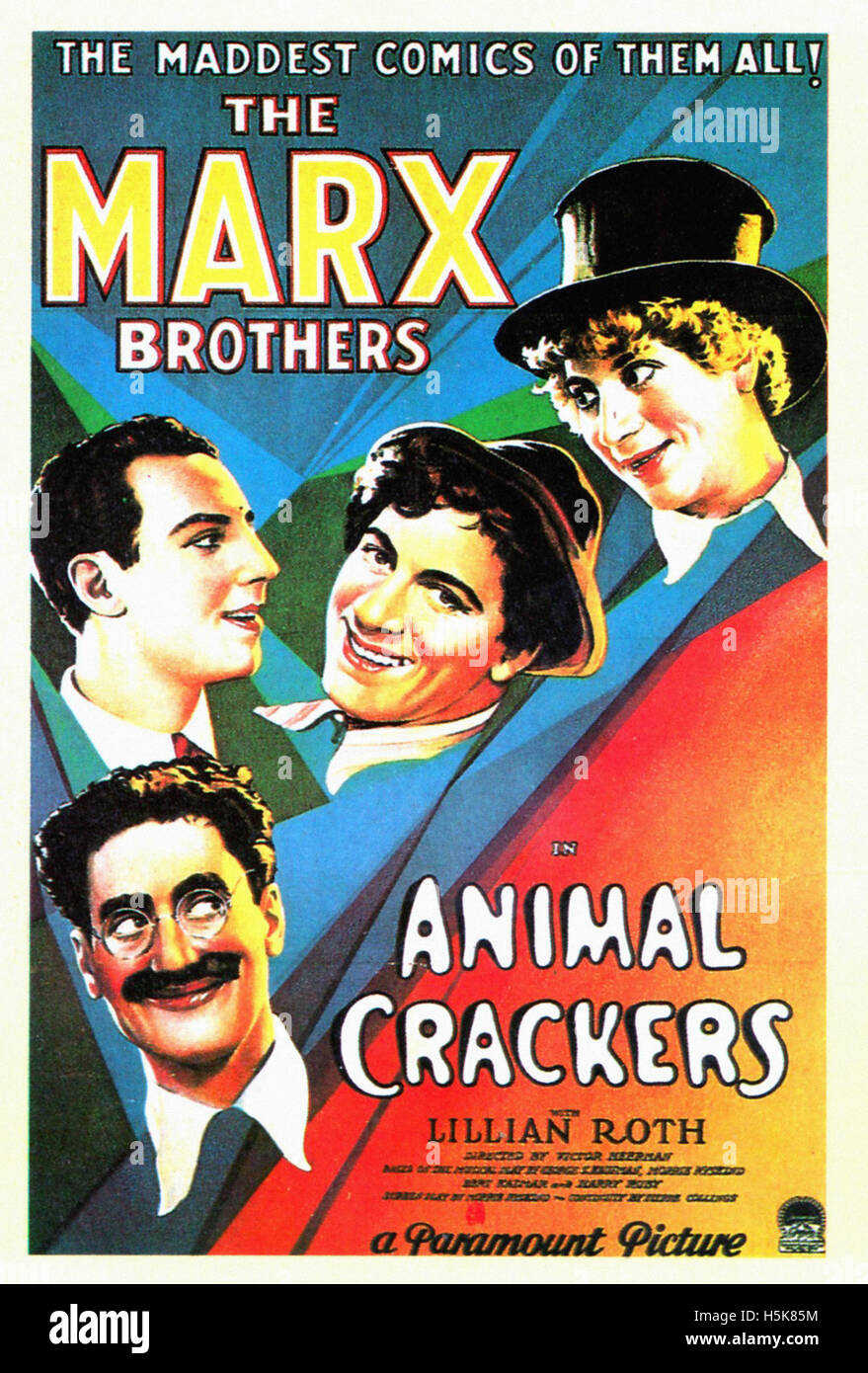 Animal Crackers Movie Poster Stock Photo Alamy