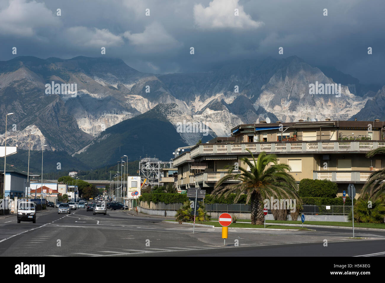 Italy. Marina di Carrara Marble Quarries, Carrara, Massa and Carrara in ...