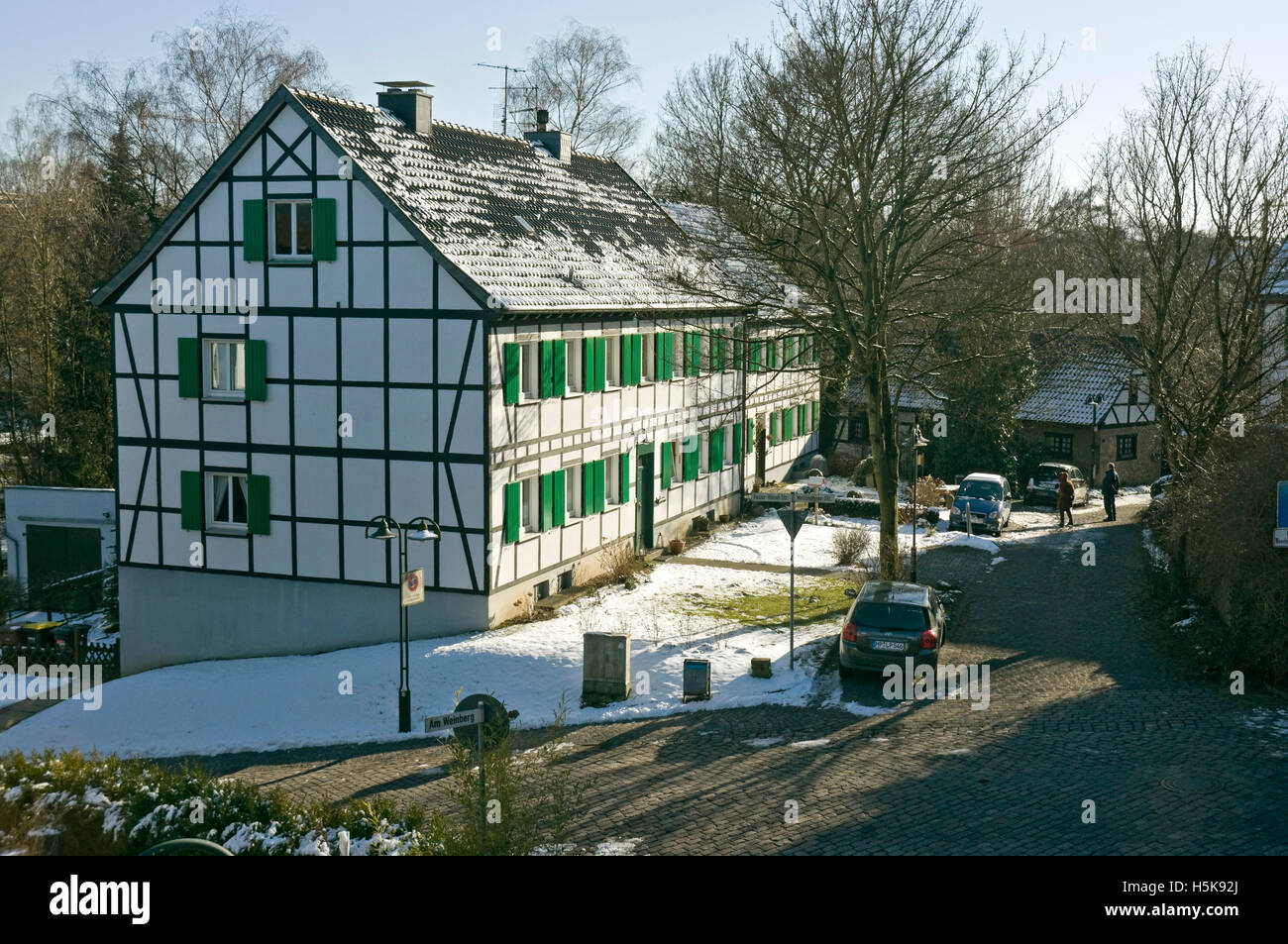 House In Gruiten Village Haan Near Duesseldorf North Stock