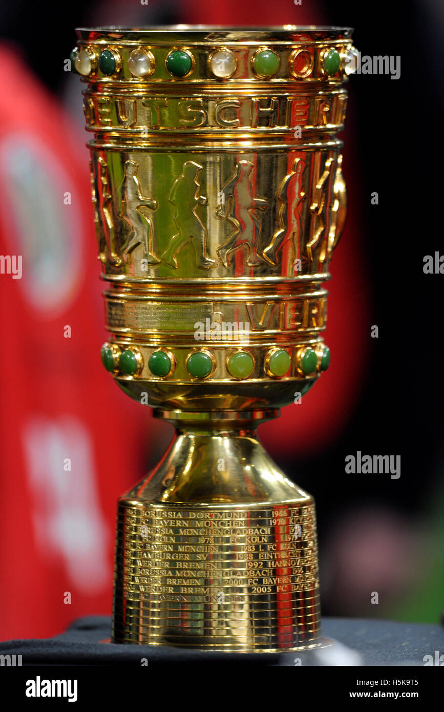 The DFB-Pokal trophy, football, soccer, German Football Federation Cup Stock Photo