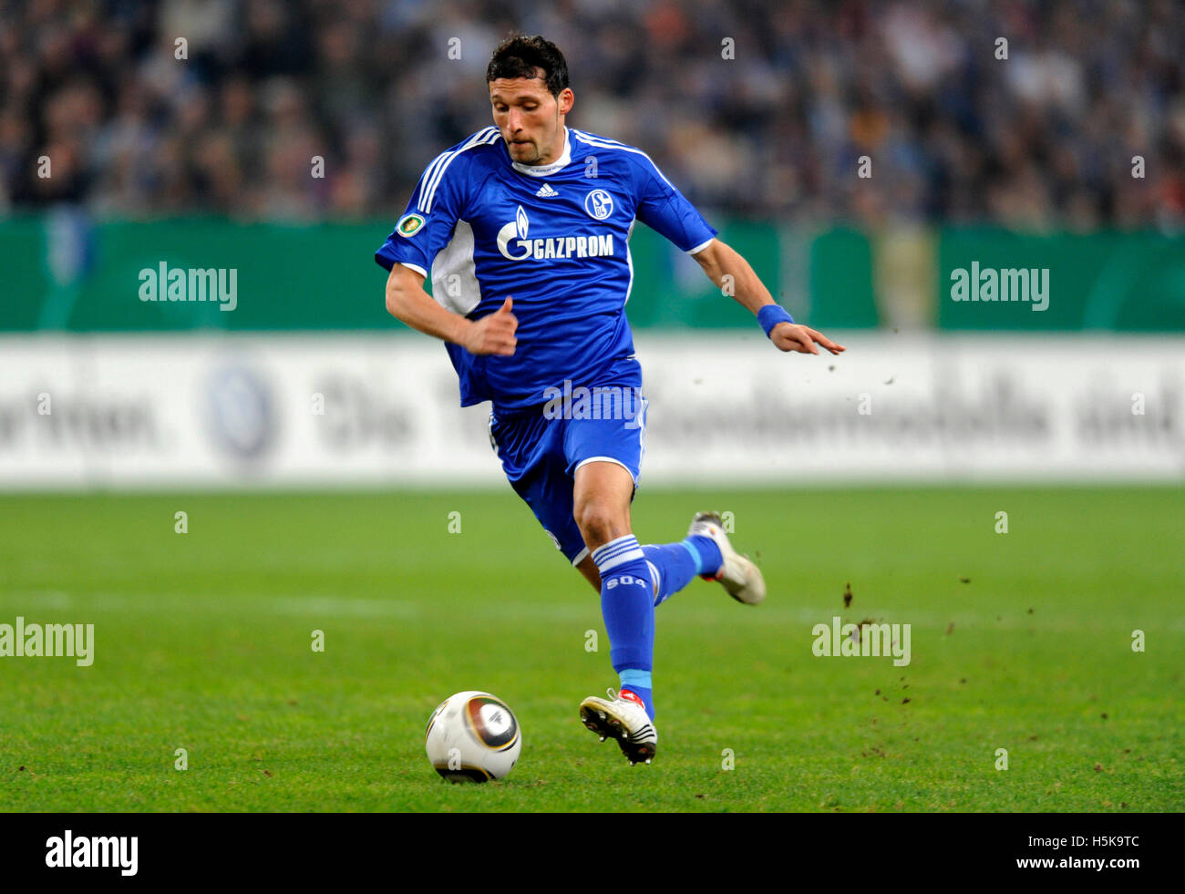 DFB German Football Federation Cup semifinal, the German football club FC Schalke 04 vs FC Bayern Munich, 0-1, Kevin Kuranyi Stock Photo