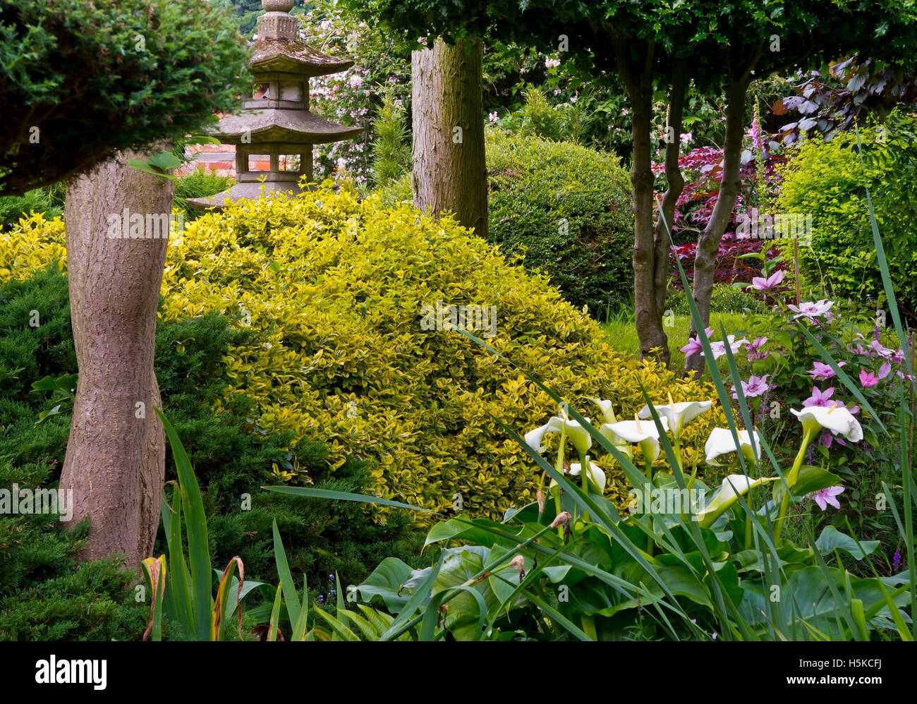 Pure Land Meditation Centre and Japanese Garden near Newark Nottinghamshire England UK Stock Photo
