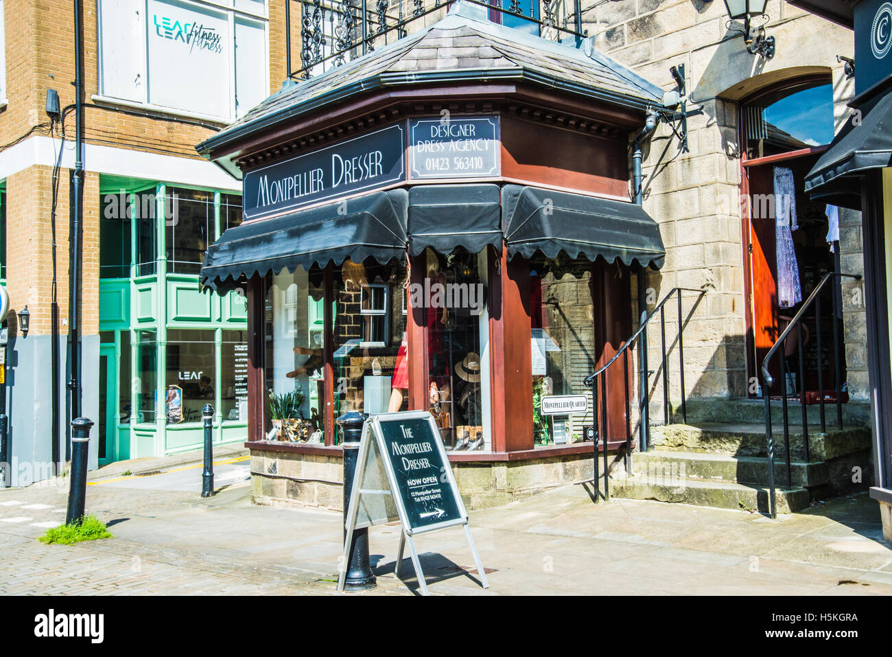 the lone dress shop in Harrogate Yorkshire Ray Boswell Stock Photo Alamy