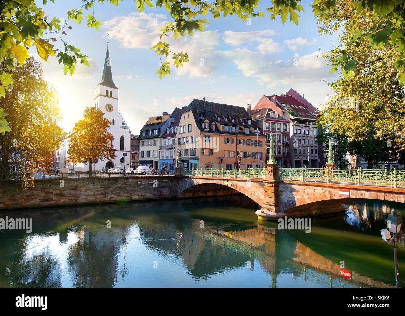 Protestant church of Saint Guillaume in Strasbourg, France Stock Photo