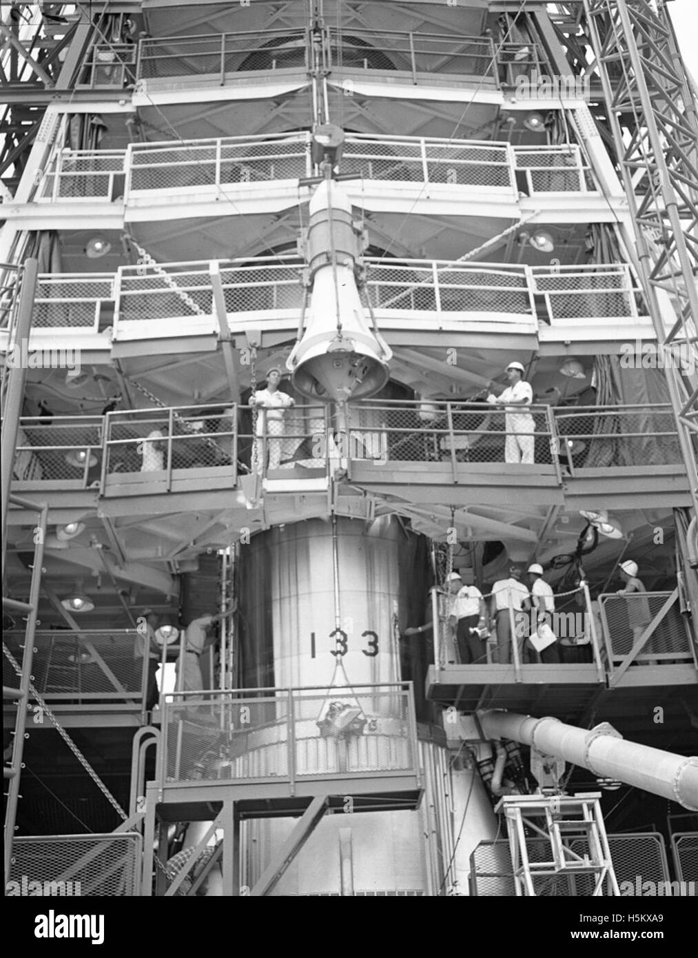 Atlas 17E Details CCMTA; Nose Cone Arriving at Pad 11 Stock Photo - Alamy