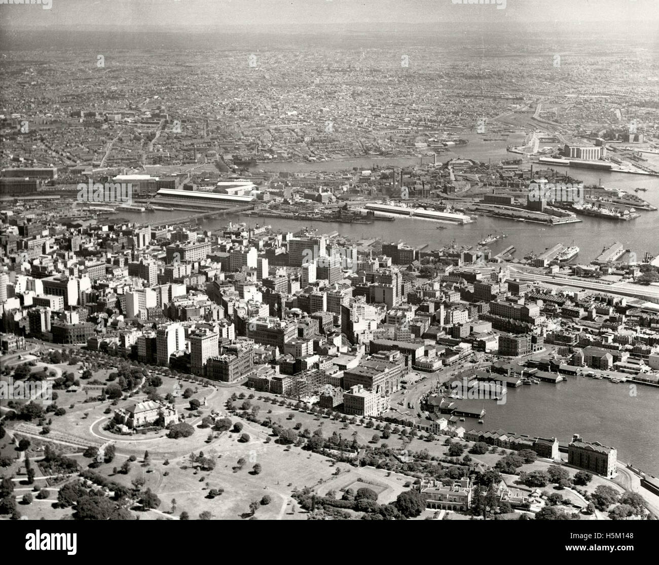 Circular Quay & Darling Harbour - 29th March 1937 Stock Photo