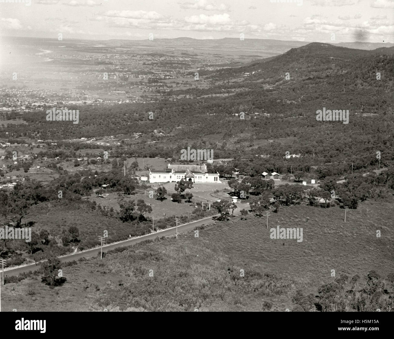 Bulli Hotel Panorama looking south from Sublime Point 1936 RAHS Stock Photo