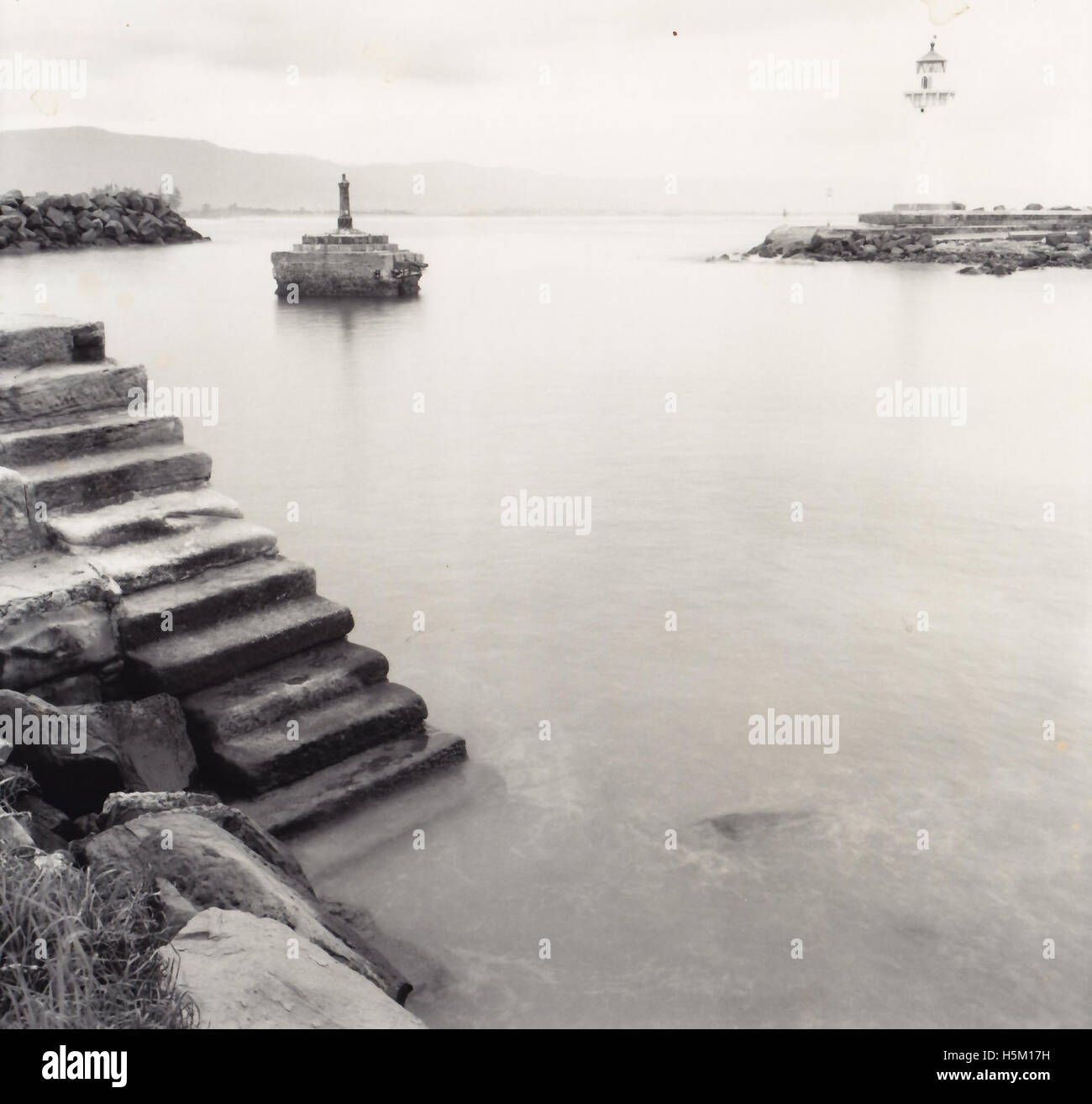 Wollongong Harbour stairs undated  [RAHS Photograph Collection] Stock Photo