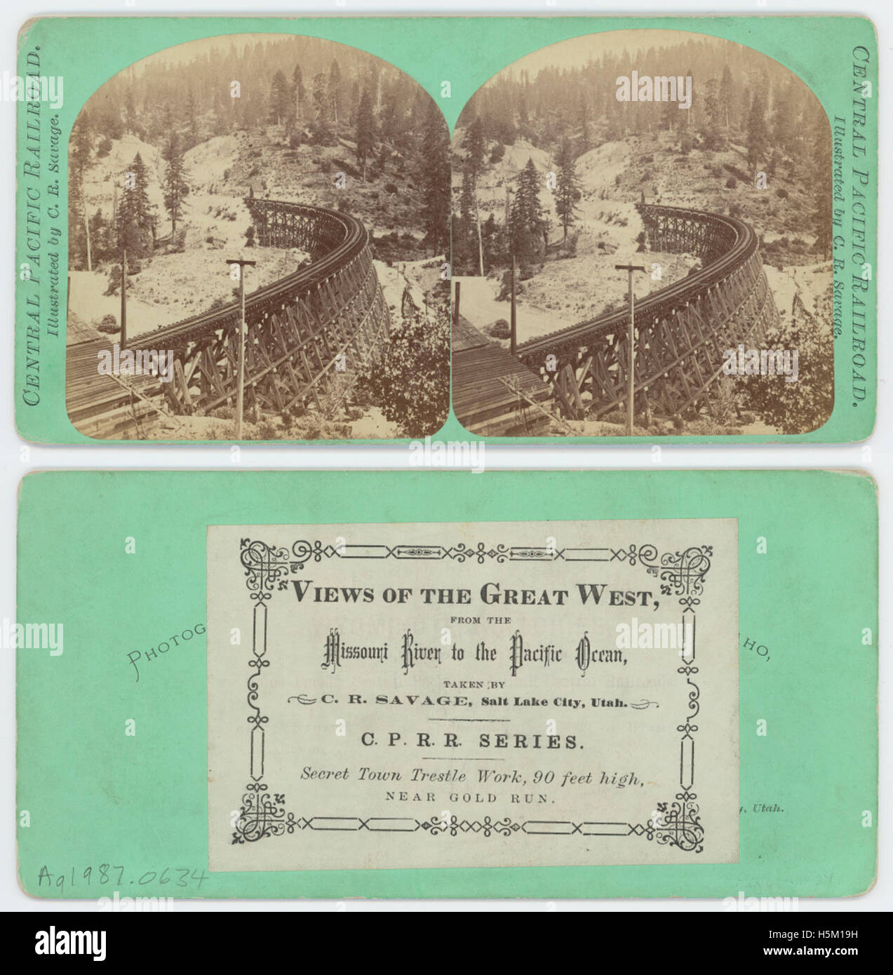 Secret Town Trestle Work, 90 Feet High, Near Gold Run Stock Photo Alamy