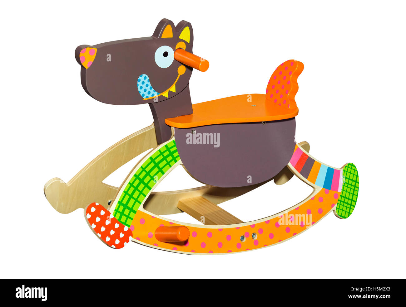 Toy dog rocking chair Stock Photo