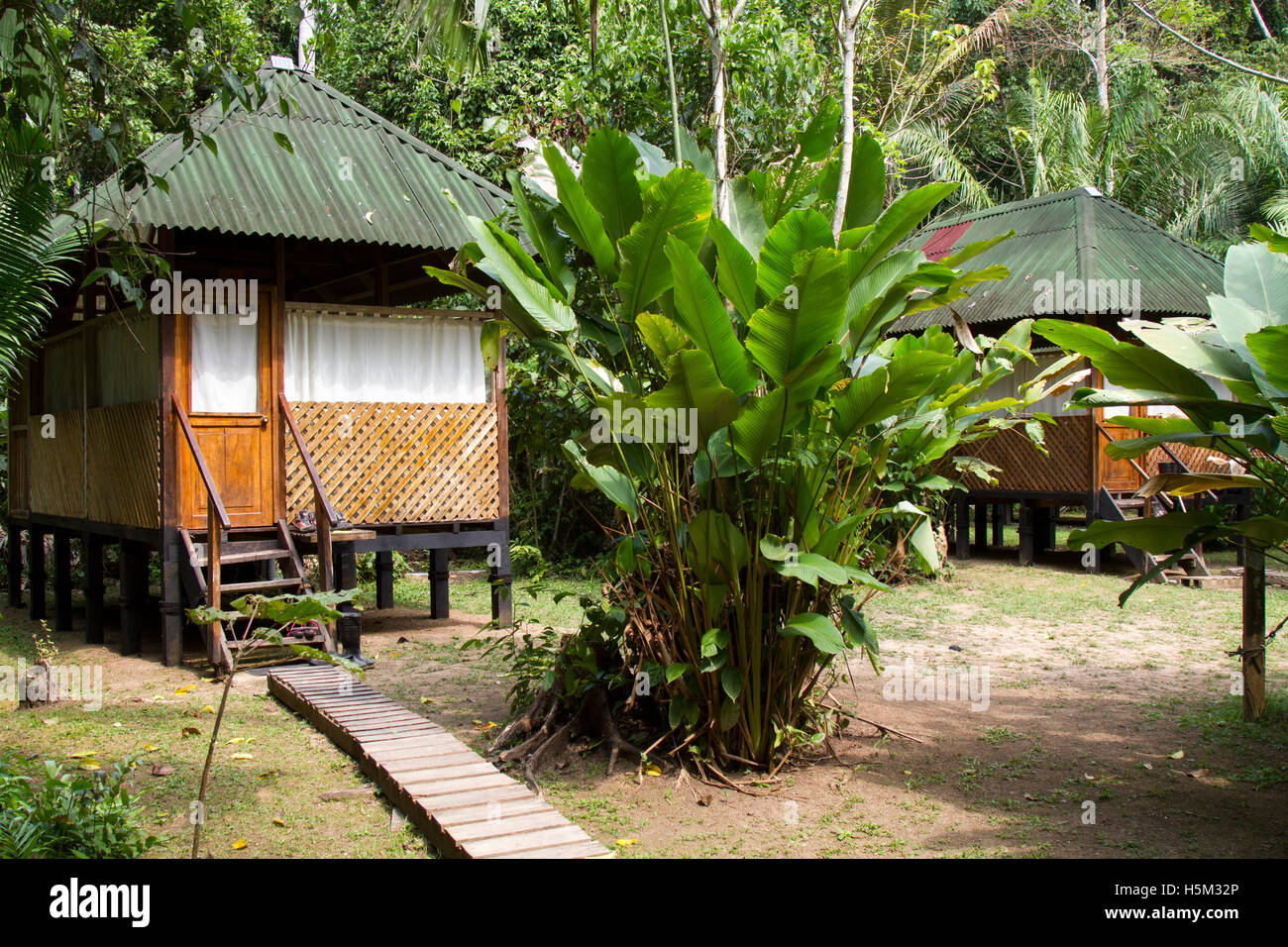 Aguaje Tented Camp in the Manu National Park, Peru Stock Photo