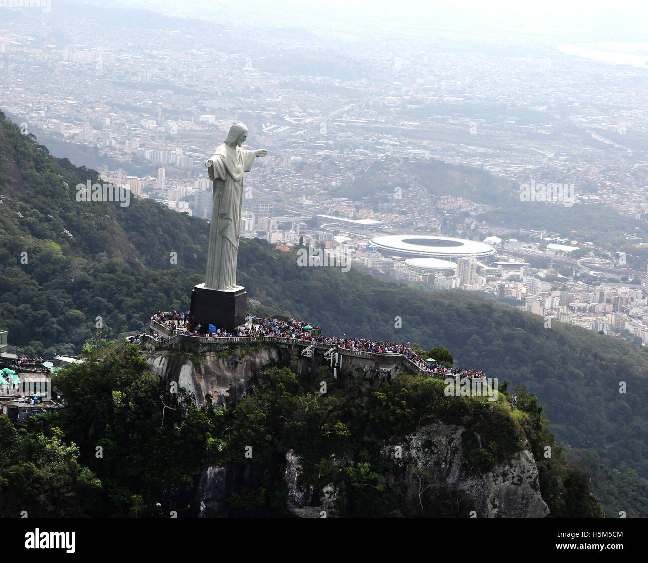 Corcovado Statue From Helicopter Rio Hi Res Stock Photography And Images Alamy
