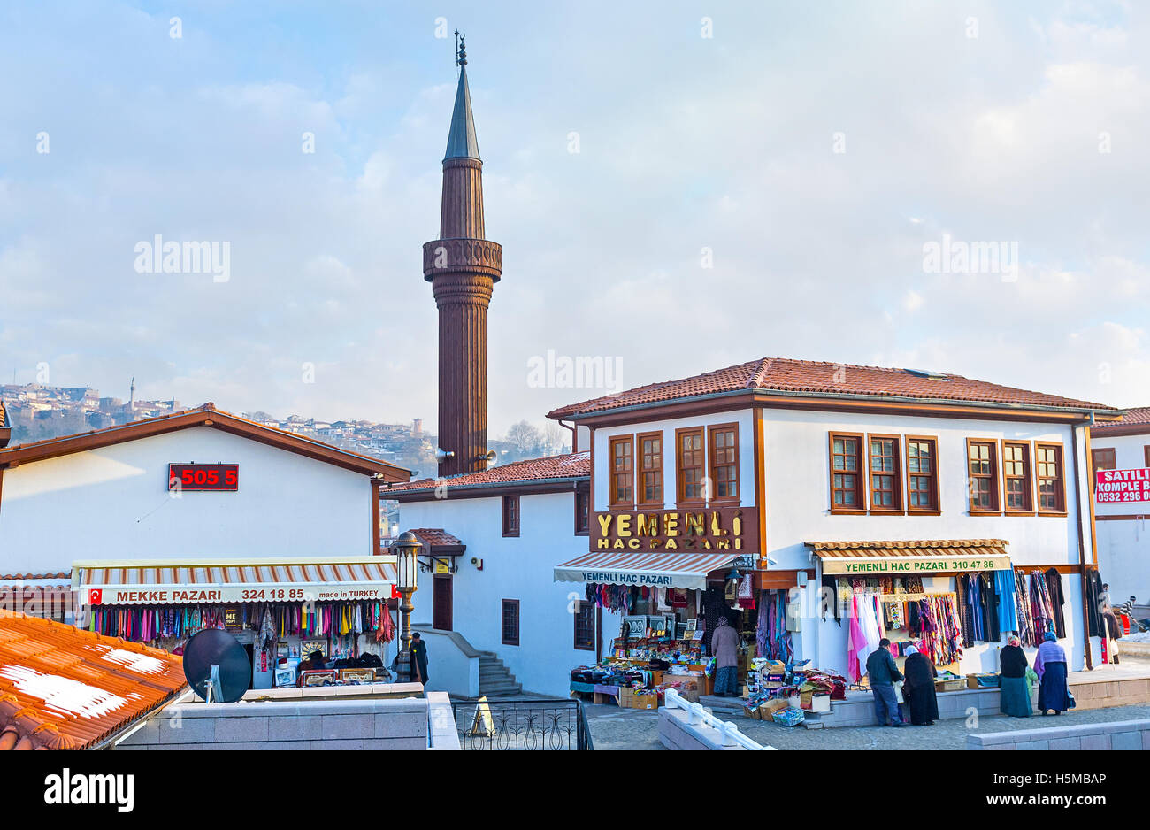 The  rebuilt neighborhood of the old town is the best place for traditional bazaar and tourist stalls Stock Photo