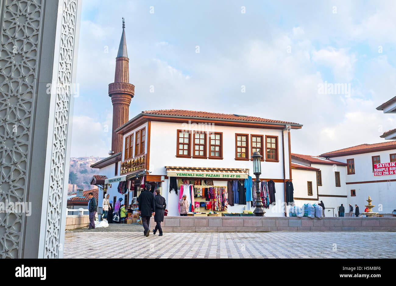 The city center is full of the souvenir stalls and traditional Turkish stores Stock Photo