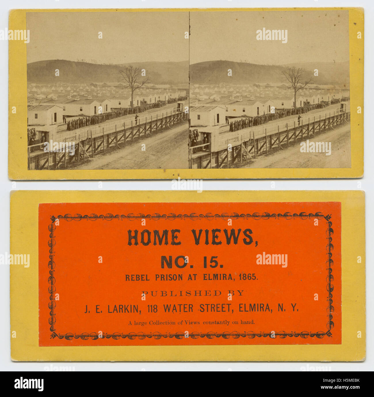 Rebel Prison at Elmira, 1865 Stock Photo Alamy