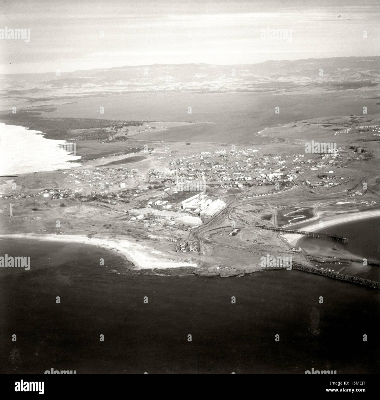 Port Kembla 28 May 1937  RAHS [RAHSAdastra Aerial Survey Stock Photo