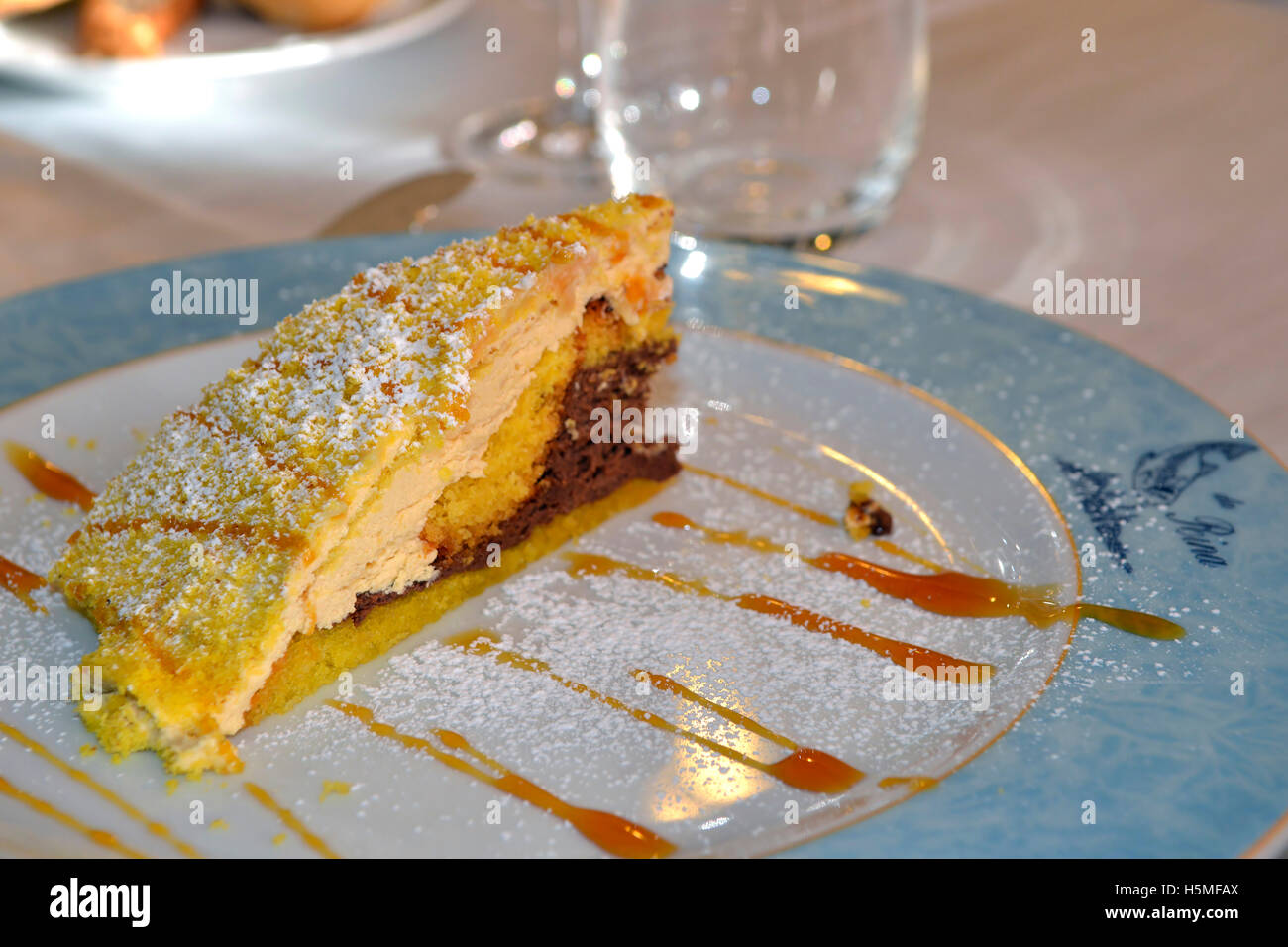 Sacripantina, typical Ligurian  dessert, Genoa, Italy Stock Photo