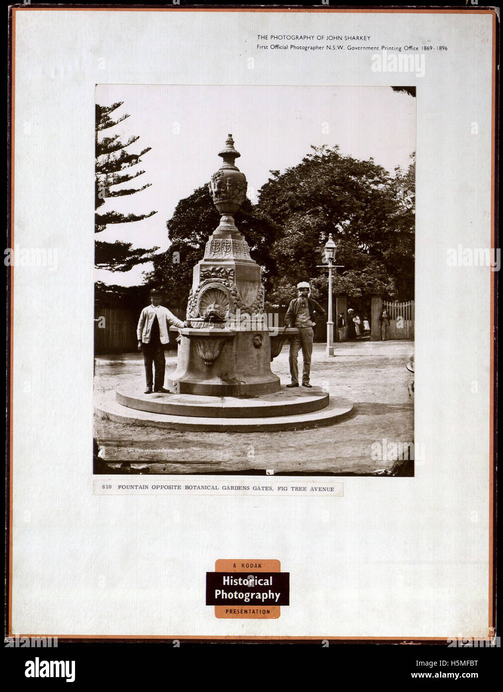 The Sydney Botanic Garden Drinking Fountain is a notable feature of the Sydney Botanic Garden, located in the heart of the city. The fountain is part of the garden's design, serving as both a functional and aesthetic element. The Botanic Garden itself is a historic site, known for its role in preserving local flora and providing public green space in Sydney. Stock Photo