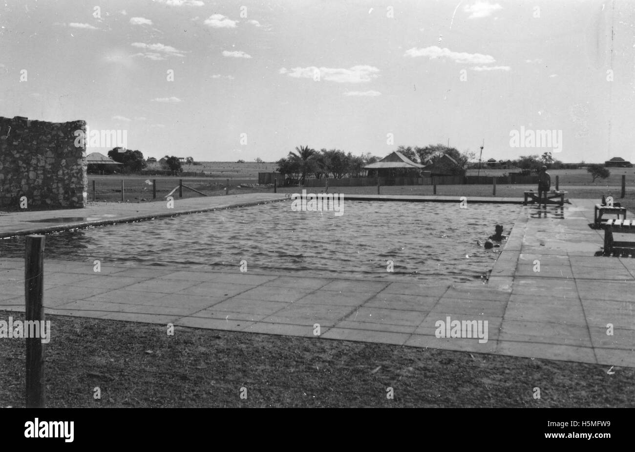 Normanton Swimming Pool ca1953 Stock Photo